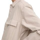 Giacca camicia di cotone taglio relaxed beige