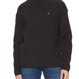 Lupetto logo monogram sul petto in cotone nero