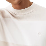 Maglione girocollo con pattern a strisce moonbeam/avorio