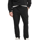 Pantalone jogger modello cargo in tessuto tecnico nero