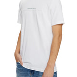 T-shirt minimal logo frontale bianco