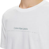 T-shirt minimal logo frontale bianco