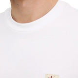 T-shirt logo label regular fit avorio