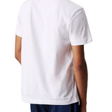 T-shirt manica corta badge logo sul petto bianco