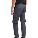 Pantalone cargo ripstop skinny fit blu