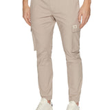 Pantalone cargo ripstop skinny fit beige