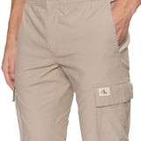 Pantalone cargo ripstop skinny fit beige