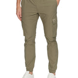 Pantalone cargo ripstop skinny fit verde