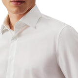 Camicia regular fit popeline stretch bianco