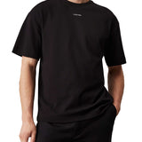 T-shirt cotone interlock con nano logo sul petto nero