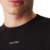 T-shirt cotone interlock con nano logo sul petto nero