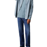 T-shirt cotone interlock con nano logo sul petto verde acqua