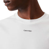 T-shirt cotone interlock con nano logo sul petto bianco