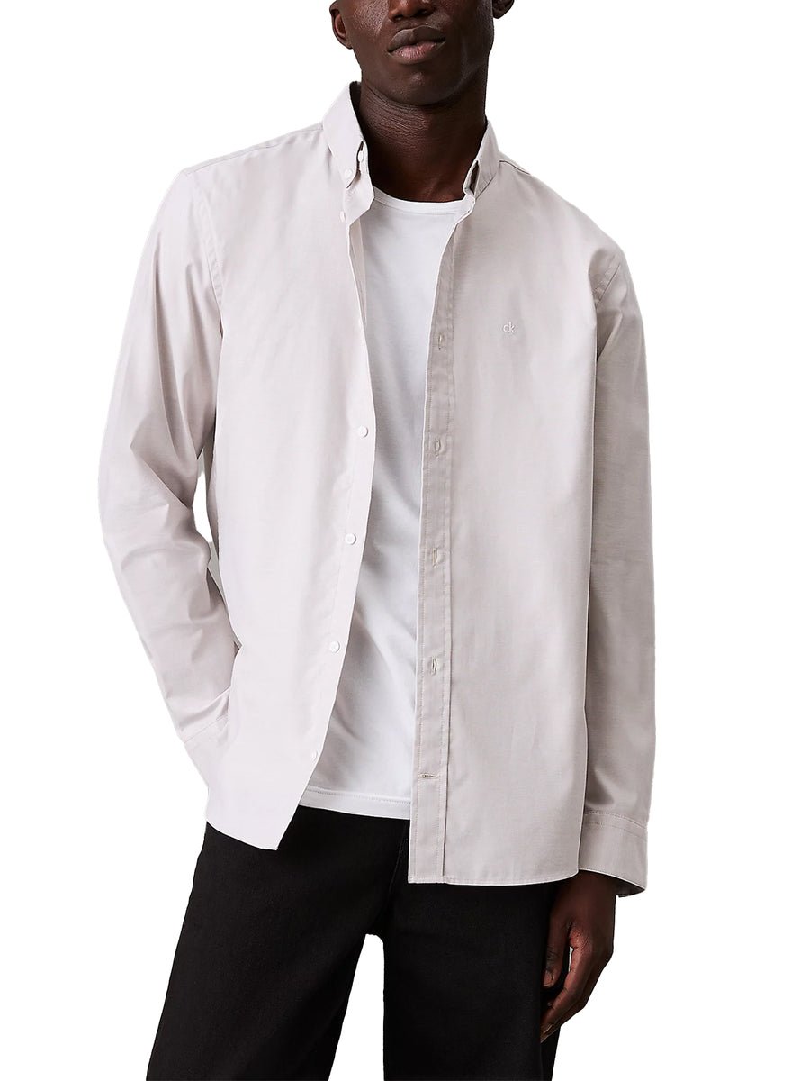 Camicia regular fit Oxford kaki