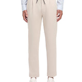 Pantalone modello jogger confort fit beige