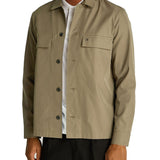 Giacca overshirt con bottoni e tasche sul petto verde