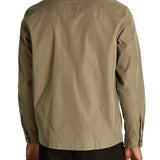 Giacca overshirt con bottoni e tasche sul petto verde