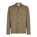 Giacca overshirt con bottoni e tasche sul petto verde