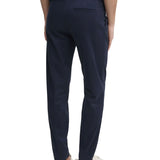 Pantalone modello chino tapered in sateen blu