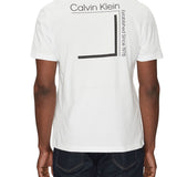 T-shirt maniche corte cp-linear box logo bianco