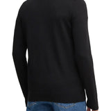 Cardigan con zip in cotone silk blend nero