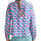 Camicia stampa geometrica multicolor