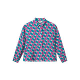 Camicia stampa geometrica multicolor