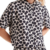 Camicia stampa pois bianco/nero