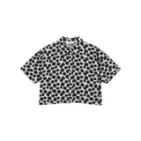 Camicia stampa pois bianco/nero