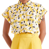 Camicia stampa geometrica fantasia