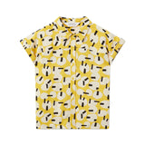 Camicia stampa geometrica fantasia