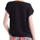 Blusa scollo a V nero