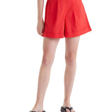Shorts con pences rosso