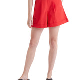 Shorts con pences rosso