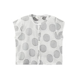 Blusa con macropois bianco