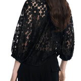 Blusa in pizzo Musas nero