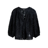Blusa in pizzo Musas nero