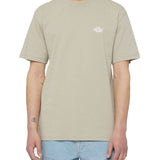 T-shirt oversize con logo sul petto sabbia