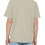 T-shirt oversize con logo sul petto sabbia