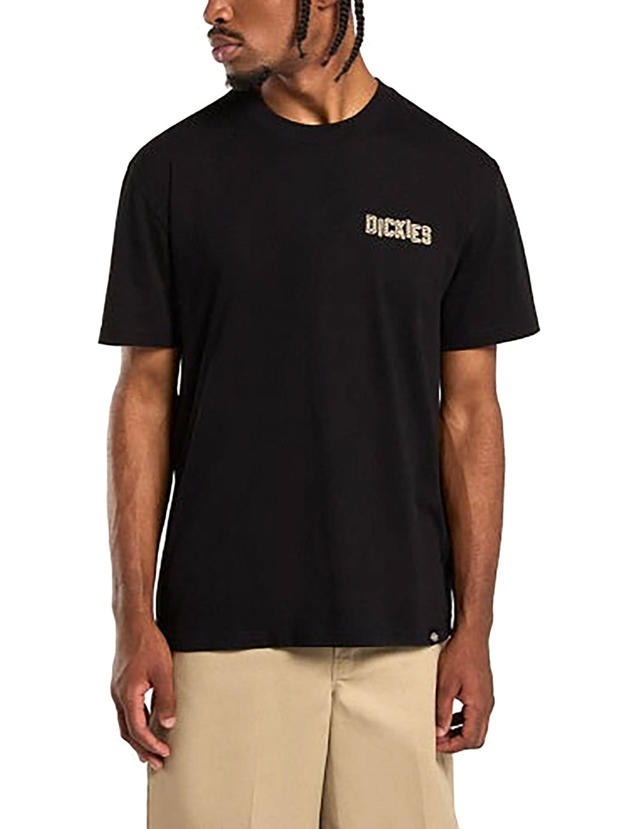 T-shirt Lewistown ricamo posteriore nero