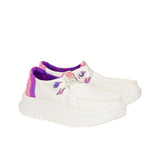 Mocassino Wendy Peak Chambray bianco e rosa
