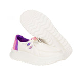 Mocassino Wendy Peak Chambray bianco e rosa