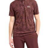 Polo fantasia floreale jacquard moro