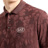 Polo fantasia floreale jacquard moro