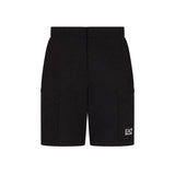 Shorts gargo in tessuto tecnico nero