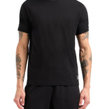 T-shirt con banda logo nero