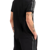T-shirt con banda logo nero