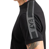 T-shirt con banda logo nero