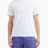 T-shirt patch logo frontale bianco
