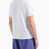 T-shirt patch logo frontale bianco